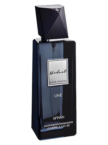 Frasco del perfume Modest Pour Homme Une de Afnan — fragancia masculino
