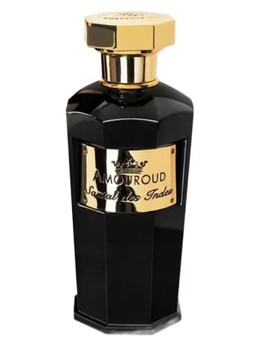 Frasco del perfume Santal Des Indes de Amouroud — fragancia unisex