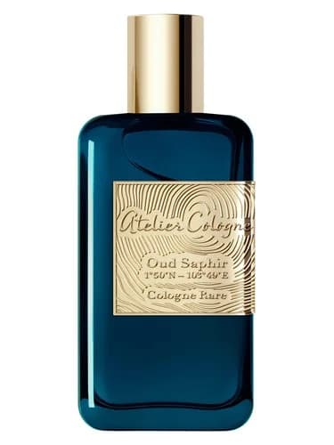 Frasco del perfume Oud Saphir de Atelier Cologne — fragancia unisex