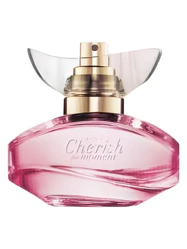 Frasco del perfume Cherish The Moment de Avon — fragancia femenino