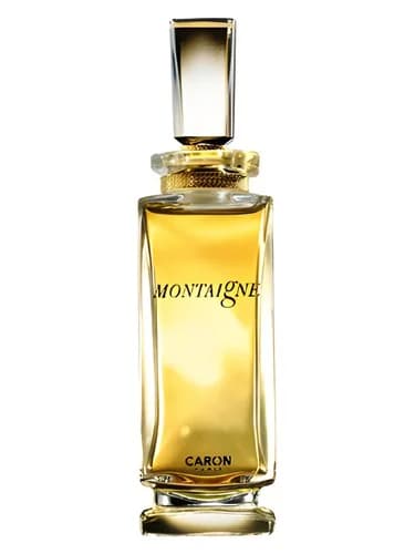 Frasco del perfume Montaigne de Caron — fragancia femenino
