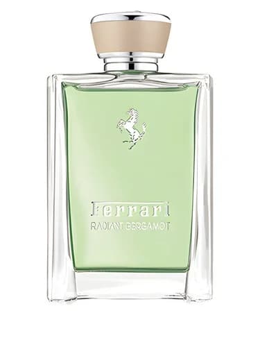 Frasco del perfume Radiant Bergamot de Ferrari — fragancia unisex