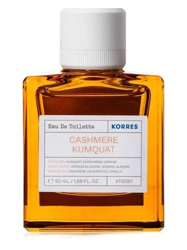 Frasco del perfume Cashmere Kumquat de Korres — fragancia unisex