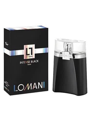 Frasco del perfume Intense Black de Lomani — fragancia masculino