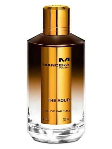 Frasco del perfume The Aoud de Mancera — fragancia unisex