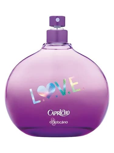 Frasco del perfume Capricho Love de O Boticario — fragancia femenino