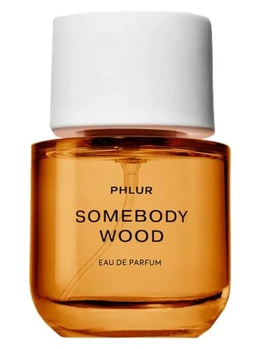 Frasco del perfume Somebody Wood de Phlur — fragancia unisex