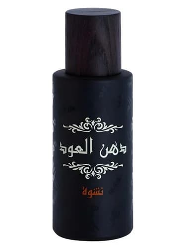 Frasco del perfume Dhanal Oudh Nashwah de Rasasi — fragancia unisex