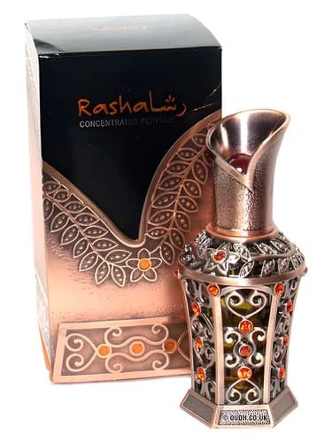 Frasco del perfume Rasha de Rasasi — fragancia unisex
