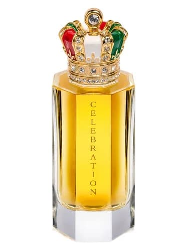 Frasco del perfume Celebration de Royal Crown — fragancia unisex
