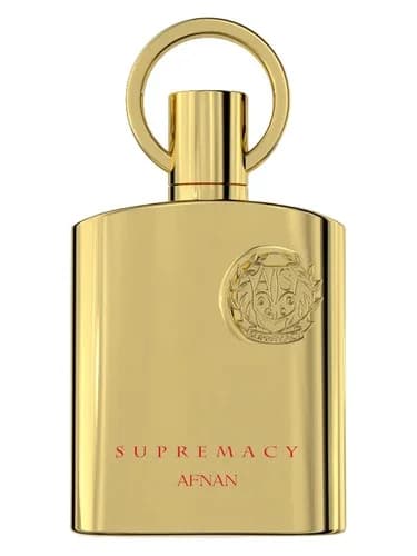Frasco del perfume Supremacy Gold de Afnan — fragancia unisex