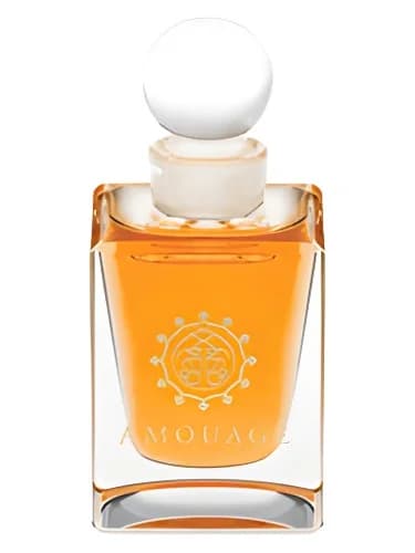 Frasco del perfume Asrar de Amouage — fragancia unisex