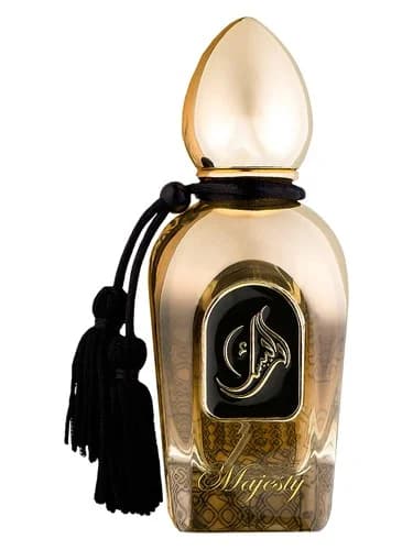 Frasco del perfume Majesty de Arabesque Perfumes — fragancia unisex