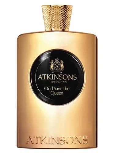 Frasco del perfume Oud Save The Queen de Atkinsons — fragancia femenino