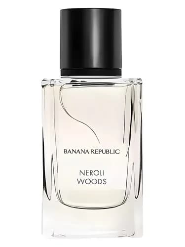 Frasco del perfume Neroli Woods de Banana Republic — fragancia unisex