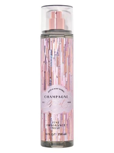 Frasco del perfume Champagne Toast de Bath Body Works — fragancia femenino