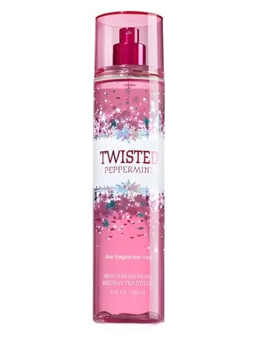 Frasco del perfume Twisted Peppermint de Bath Body Works — fragancia femenino