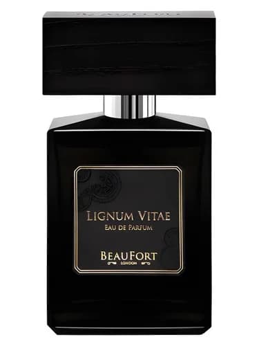 Frasco del perfume Lignum Vitae de Beaufort London — fragancia unisex