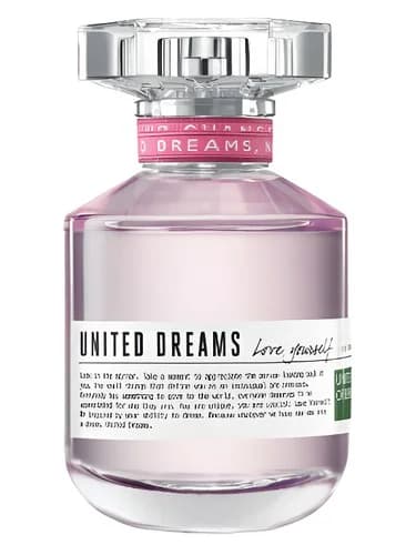 Frasco del perfume United Dreams Love Yourself de Benetton — fragancia femenino