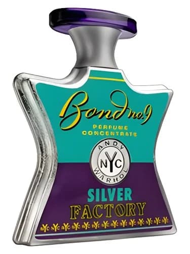 Frasco del perfume Andy Warhol Silver Factory de Bond No 9 — fragancia unisex