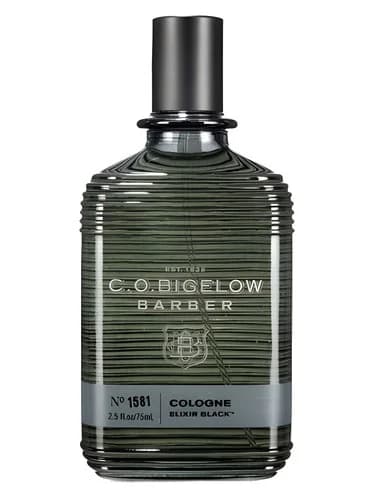 Frasco del perfume Barber Cologne Elixir Black de C O Bigelow — fragancia masculino