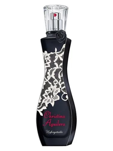Frasco del perfume Unforgettable de Christina Aguilera — fragancia femenino