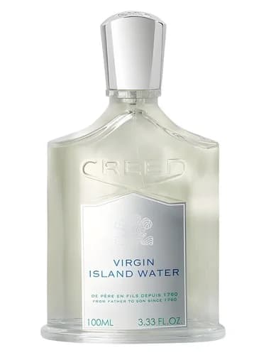 Frasco del perfume Virgin Island Water de Creed — fragancia unisex