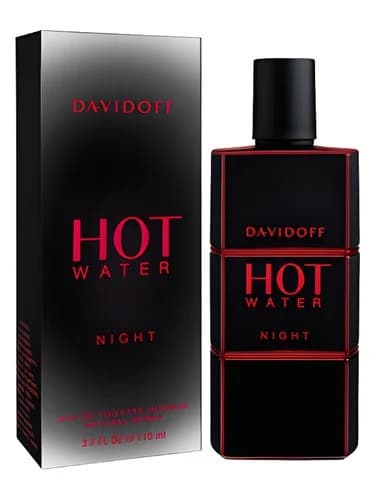 Frasco del perfume Hot Water Night de Davidoff — fragancia masculino