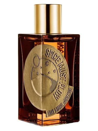 Frasco del perfume Spice Must Flow de Etat Libre D Orange — fragancia unisex