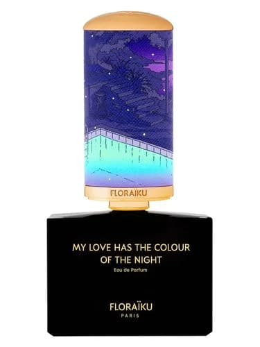 Frasco del perfume My Love Has The Colour Of The Night de Floraiku — fragancia unisex