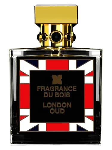 Frasco del perfume London Oud de Fragrance Du Bois — fragancia unisex