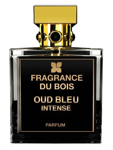 Frasco del perfume Oud Bleu Intense de Fragrance Du Bois — fragancia unisex