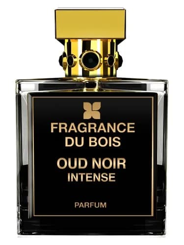 Frasco del perfume Oud Noir Intense de Fragrance Du Bois — fragancia unisex