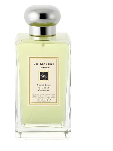 Frasco del perfume Sweet Lime Cedar de Jo Malone London — fragancia unisex