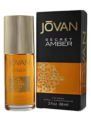 Frasco del perfume Secret Amber de Jovan — fragancia unisex