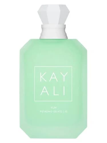 Frasco del perfume Yum Pistachio Gelato 33 de Kayali Fragrances — fragancia unisex
