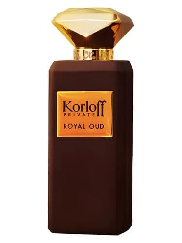 Frasco del perfume Royal Oud de Korloff Paris — fragancia unisex