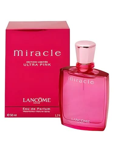 Frasco del perfume Miracle Ultra Pink de Lancome — fragancia femenino