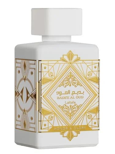 Frasco del perfume Bade E Al Oud Honor Glory de Lattafa Perfumes — fragancia unisex