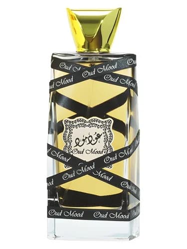 Frasco del perfume Oud Mood de Lattafa Perfumes — fragancia unisex