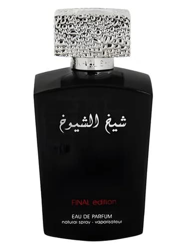Frasco del perfume Sheikh Shuyukh Final Edition de Lattafa Perfumes — fragancia masculino