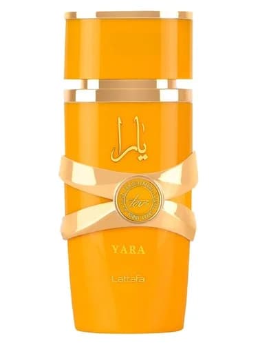 Frasco del perfume Yara Tous de Lattafa Perfumes — fragancia femenino