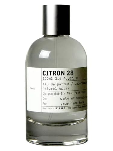Frasco del perfume Citron 28 Seoul de Le Labo — fragancia unisex