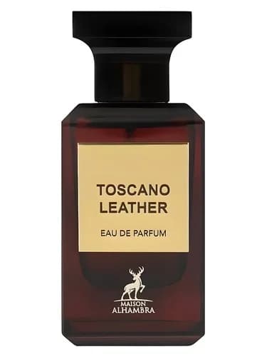Frasco del perfume Toscano Leather de Maison Alhambra — fragancia unisex