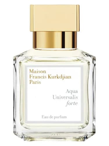 Frasco del perfume Aqua Universalis Forte de Maison Francis Kurkdjian — fragancia unisex