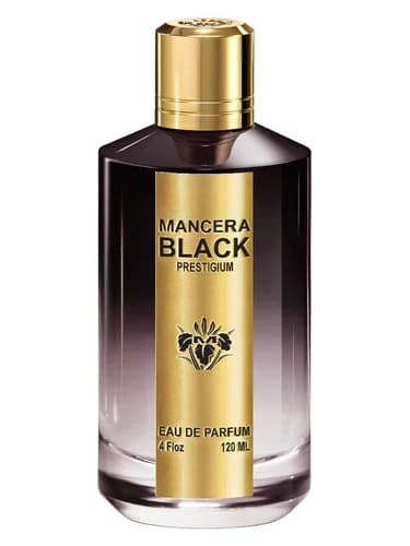 Frasco del perfume Black Prestigium de Mancera — fragancia unisex