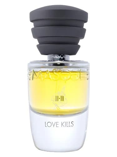 Frasco del perfume Love Kills de Masque Milano — fragancia unisex