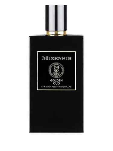 Frasco del perfume Golden Oud de Mizensir — fragancia unisex