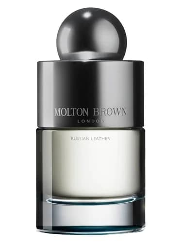 Frasco del perfume Russian Leather de Molton Brown — fragancia unisex