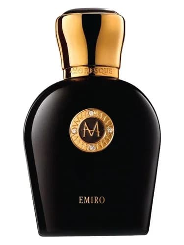 Frasco del perfume Emiro de Moresque — fragancia unisex